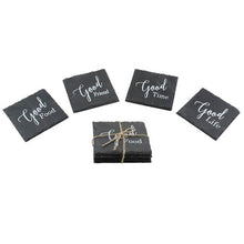 Load image into Gallery viewer, GOOD CHARCOAL SLATE COASTERS
