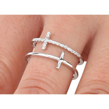Load image into Gallery viewer, DOUBLE CROSS RING [anillo]
