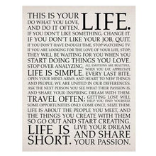 Load image into Gallery viewer, THIS IS YOUR LIFE' [decoración de la pared de fe]
